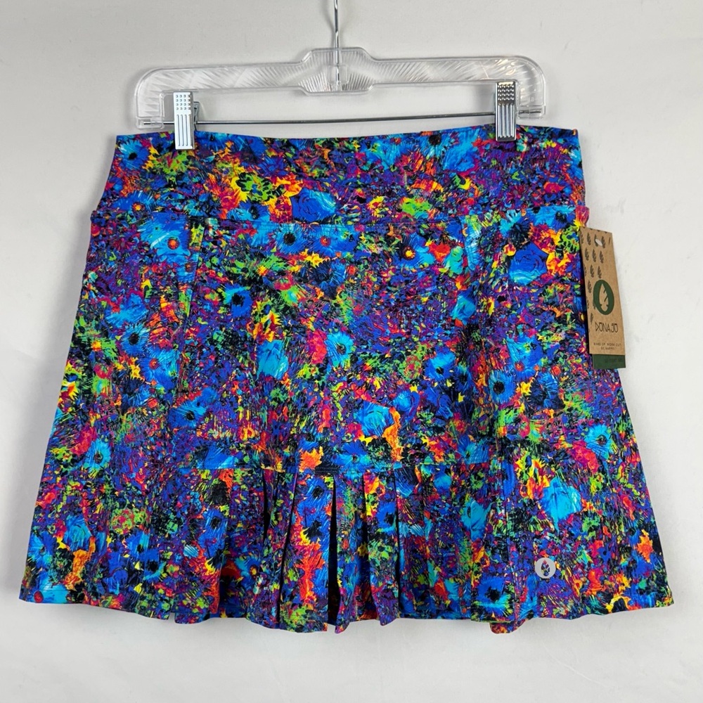 NWT Donna Jo Skort Tam GG Size 3 XL Pickleball Tennis Bright FloralArtw/ Pockets